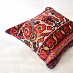Hand-knotted 60-Year-Old Tabriz Rug Cushion Cover - Image 2