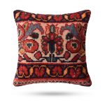 Hand-knotted 60-Year-Old Tabriz Rug Cushion Cover