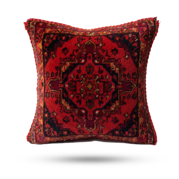 Persian Hand-Knotted Hamedan Rug Pillow